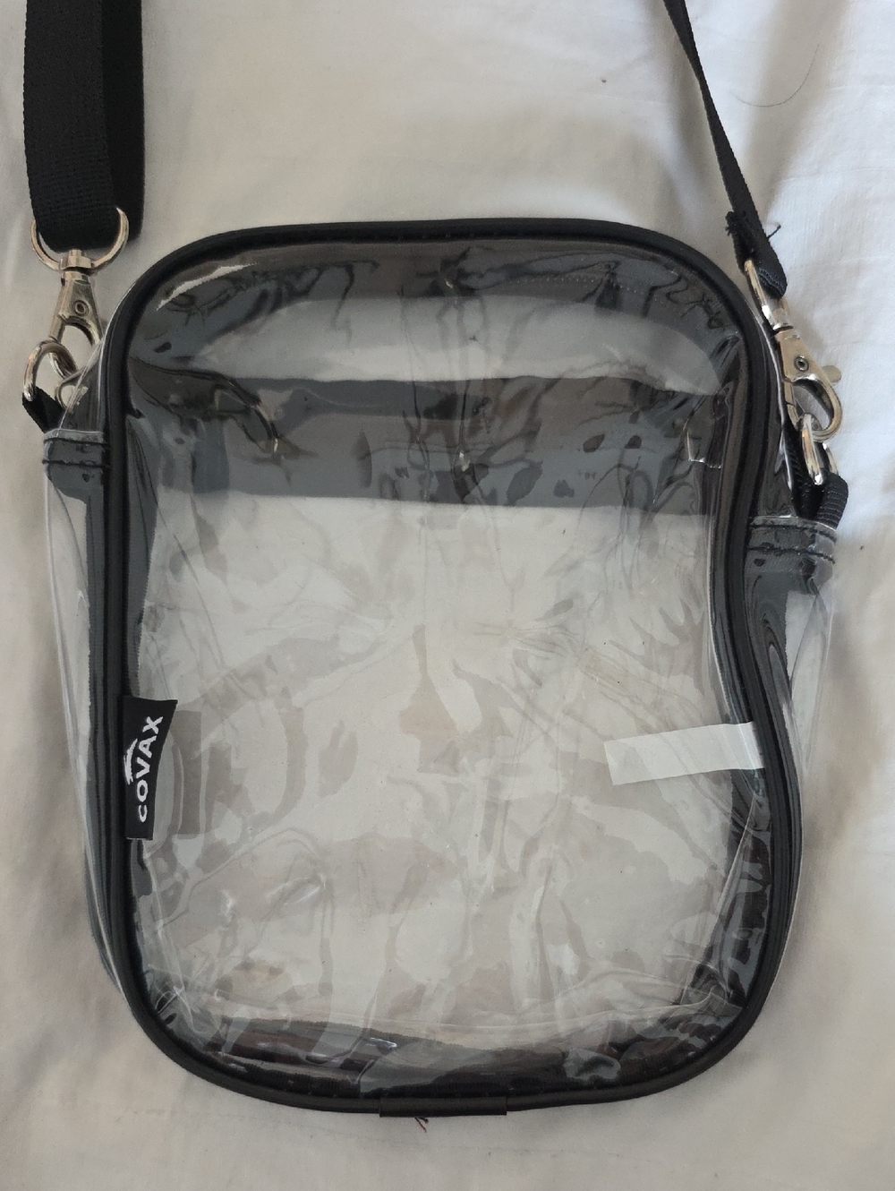Clear Mini Crossbody Bag with Black Trim - Stadium Approved **last One